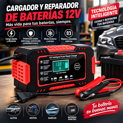 PowerCharger Pro Reparador de BATERIAS para Auto