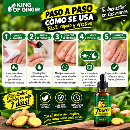 Tónico Jengibre Uñas Antifúngico 7 Days
